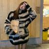 Y2K Grunge Black Striped Sweater Women Harajuku Korean Oversize Winter Pullover Jerseys Hippie Vintage Knit Jumper