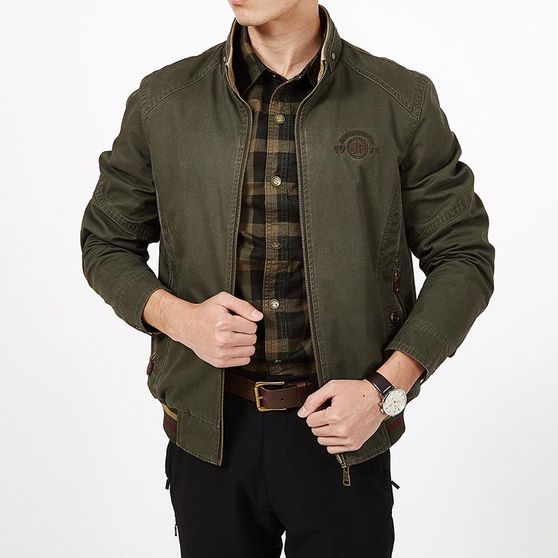 Autumn Jacket Men Double-sided Military Jackets Coats Pure Cotton Men's Jacket Plus Size M-8XL
