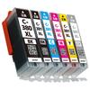 Canon Hyper Compatible Ink Cartridges by Latest IC Canon BCI-381XL (BK/C/M/Y/GY) + BCI-380XL (BK) [High-Yield/6-Color Multipack] [Manufactured Nasia+]