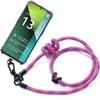 Case - E.F.CONNECTION - For Xiaomi Redmi Note 13 Pro 5G - Shockproof Protection - Anti-Scratch - Pink Lanyard