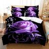 Purple Bedding Set Duvet Cover Bed Quilt Pillow Case 3D Comforter Lavender Butterfly Double Full King Queen Twin Single 3PCS