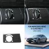 For Mercedes W211 Benz E-Class 2003-2009  Carbon Fiber Car Headlight Switch Button Sticker Frame Trim Cover Auto Assesories