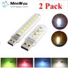 2 Pcs Mini USB Plug Lamp Ultra Bright  USB Night Light Book Lamps LED Eye Protection Reading Book Light for Computer Power Bank Laptop Car