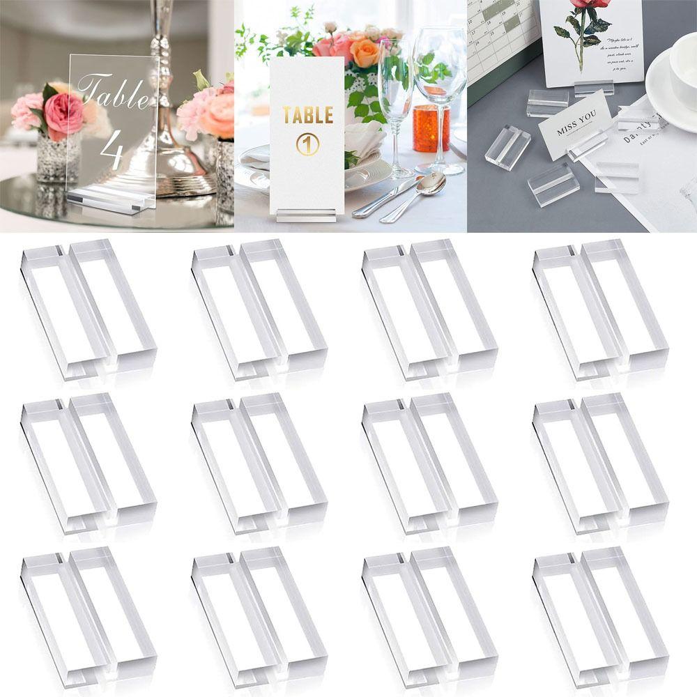 Display Stand Wedding Supplies Place Card Table Numbers Holder Clamps Stand Acrylic Sign Holder