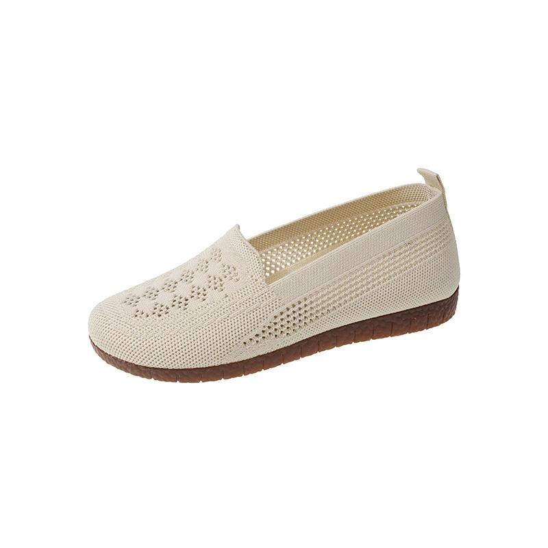 Fashion Summer Mesh Breathable Flat Shoes for Women Breathable Lace Casual Loafers Comfortable Casual Lightweight Women Shoes Size35-43