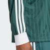 Adidas Originals Adicolor Pique Striped Pullover Football Long Sleeve T-Shirt Men Tops Mineral-Green IZ2446