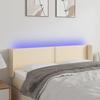 VidaXL LED Headboard Bedroom Furniture Double Bed Accessory Head of Bed Frame Interior Cream 3123099