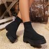 Women Boots New Lightweight Sports Platform Shoes Women Chunky Heels Casual Comfortable Boots Women Fashion Sexy Elegant Boots