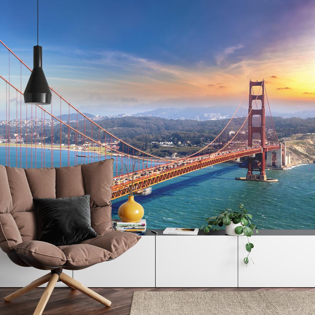 Photomural Golden Gate Bridge In San Francisco Structural Vinyl 360x240