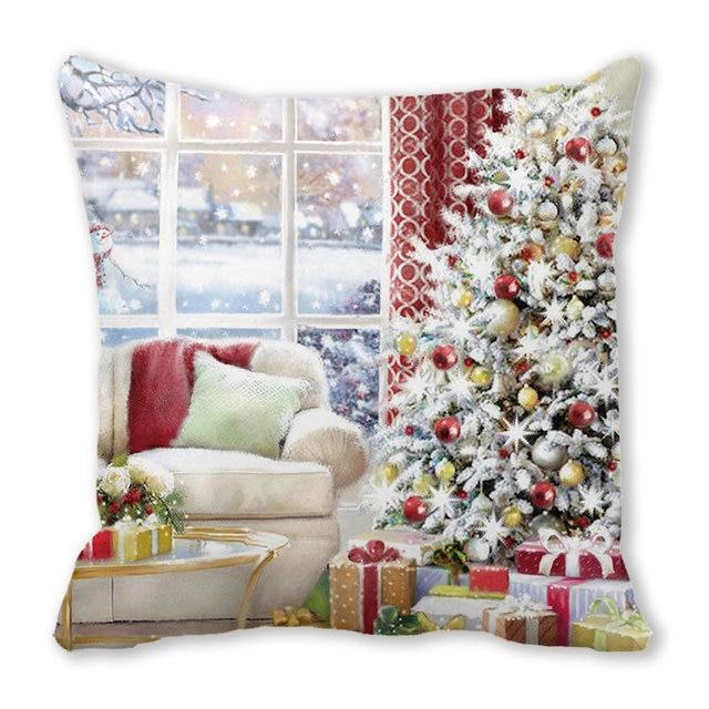 Christmas Ornament Navidad Noel Xmas Gifts Christmas Cushion Cover Merry Christmas Decorations for Home