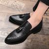 Fashion Men Tassel Loafers Leather Formal Shoes Slip On Elegant Dress Shoe Simple Slip On Man Casual Wedding Party Shoes Men Footwear