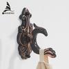 Robe Hooks European Style Brass Black Hangers For Clothes Towel Rack Clothes Hook Home Decoration Bathroom Hardware Set WF-88801