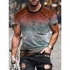 Plus Size Men's T-shirt 3D Printed Tees Male Simple Gradient Fashion Trend Short Sleeve T Shirts Casual Summer Clothing
