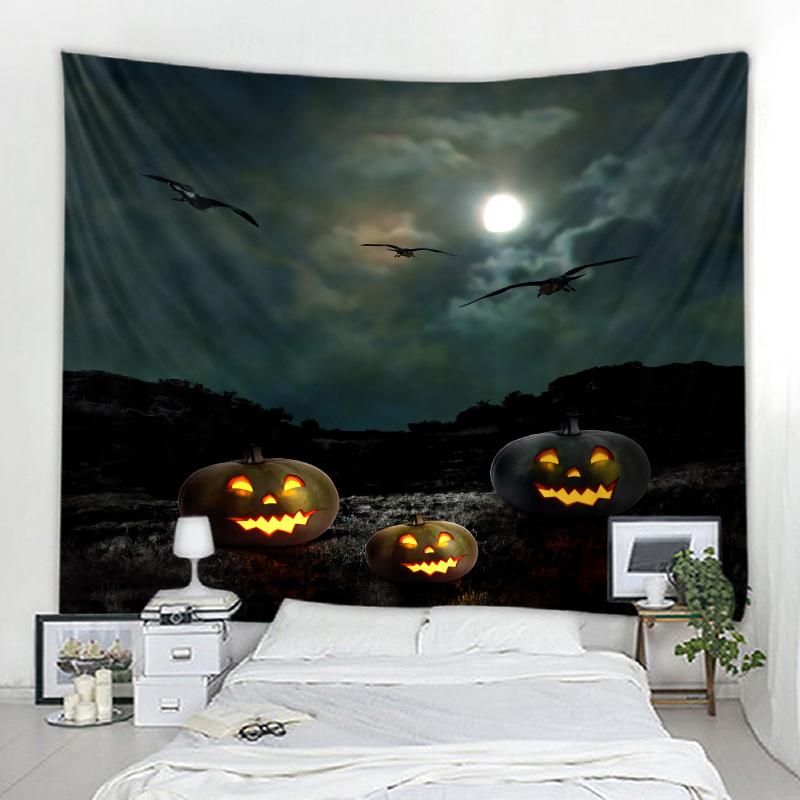 Halloween Home Decor Tapestry Mandala Boho Hippie Wall Decor Tapestry Halloween Party Backdrop Decoration Tapestry