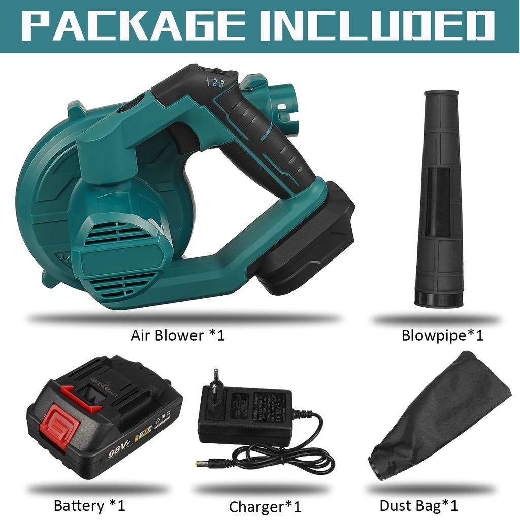 2200W 2 IN 1 Electric Cordless Air Blower Blowing Suction 180Rotation Dust Collector Leaf Cleaner For Makita 18V Battery