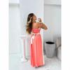 Summer Women's Elegant Style Fashion Color Contrast High-waisted Halter Dress