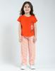 Girls Printed Regular Fit Half Sleeve Lower Set