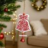 Decorative Christmas Bells Pendants Wood Star Car Ornament  Outdoor Decor