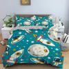 Cartoon Astronaut Outer Space Bedding Set Teens Boys Home 23 Piece Duvet Cover Set Pillowcase Single Twin King Quilt Cover Set