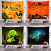 Halloween Scary Pumpkin Witch Bat Print Tapestry Ceiling Home Living Room Bedroom Wall Decor Tapestry 230x180cm