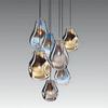 Modern Creative Colorful Glass Chandelier Contemporary Irregular Shape LED Pendant Light for Cafe Dining Room