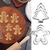 3Pcs/set Christmas Cookie Cutter Gingerbread Xmas Tree Mold Christmas Cake Decoration Tool Navidad Gift DIY Baking Biscuit Mould