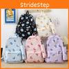 Flower Printing Oxford Backpack With Breathable Design For Students Bag Travel