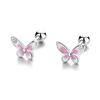 iArkPower Earrings Leave It On Ladies Second Piercing 925 Silver Compatible with Metal Allergies Screw Type Smaller Platinum Plated Both Ears Cute