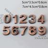 1 PC Waterproof Bronze ABS Plastic Numeral  Room Number Digits Sticker Address Sign Door Plates