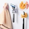 Silicon Razor Holder Self Adhesive Toothbrush Key Towel Hanger Hook Bathroom Wall Organizer Rack Kitchen Gadget Storage Rack