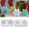 Snowflake Silicone Candle Mold Christmas Resin Mold for Candle Making DIY Aromatherapy Wax Polymer Clay Soap Sculpture Decoration Glue Mold