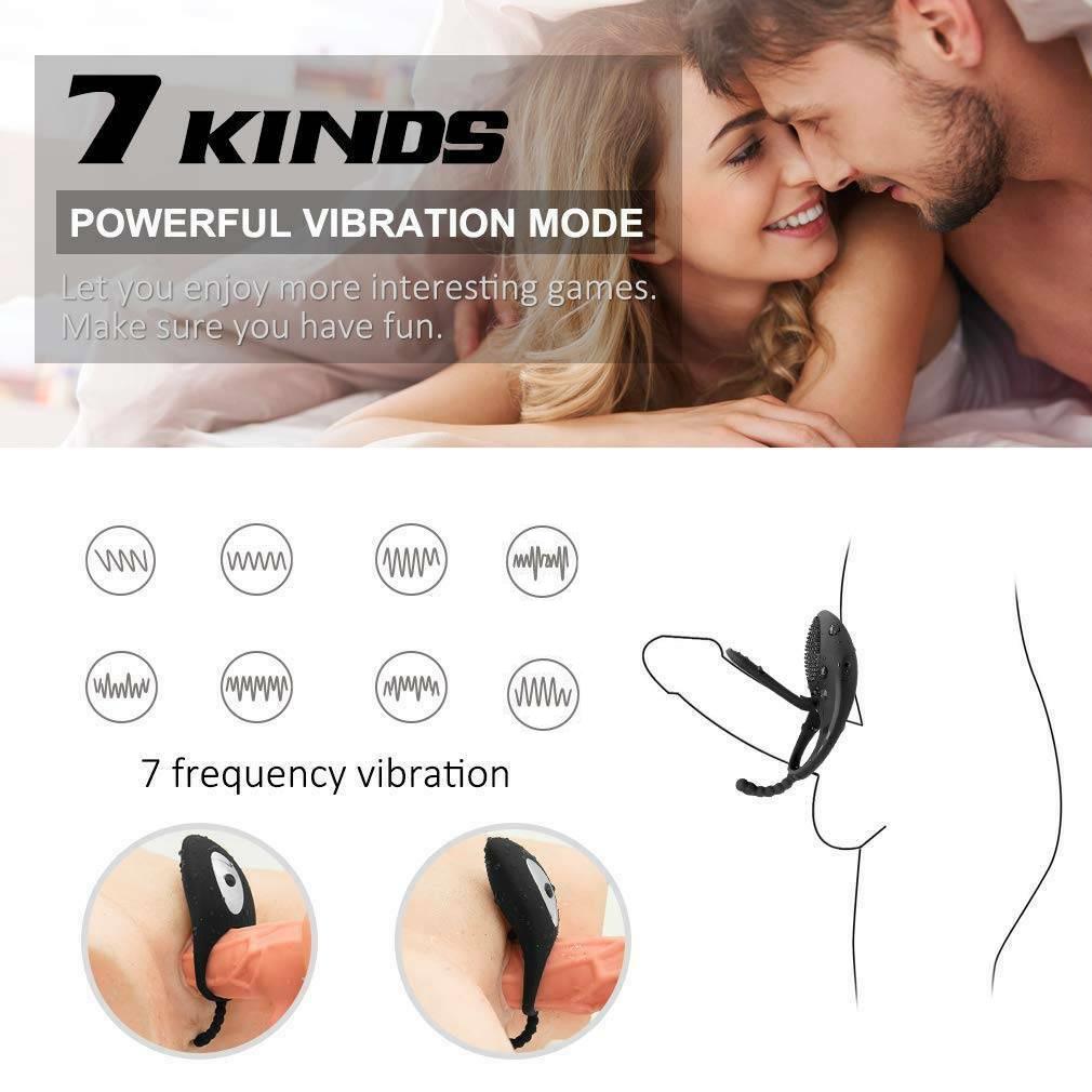 Vagina Pussy Female Masturbation Rechargeable Silicone Vibrating Penis Cock Ring Enhancer Toys For Adult Couple Sexy Toys Adult Products