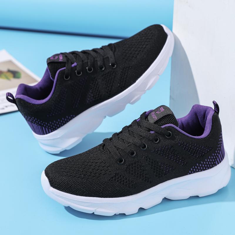Fashion Women'S Fashion Sports Sneaker Lace Up Running Shoe Casual Cushioning Walking Tennis Sneaker Wedge Sneaker Women'S Sports Shoes