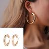 European and American Metal Half Ring Fashion Temperament Geometric Earrings Creative Round Earrings Ornaments