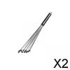 2xStainless Steel Mini Ball Whisk Egg Hand Stainless Beater , A, 2 Pcs