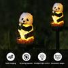 New LED Solar Panda Courtyard Decorative Atmosphere Light Resin Animal Lamp Outdoor Park Corridor Ground Insertion Lawn Light