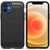 Protective Case - PROSHOP - for iPhone 12 - Carbon Fiber Effect - Elegant - Shockproof - Black