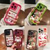 N109 Happy New Year Merry Christmas Design Soft Angel Eyes Phone Cases for iPhone 16 15 14 13 11 Pro Max 8 7 6 Plus 12 Mini XR XS Max Shockproof Cover