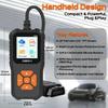 OBD2 Car Diagnostic Tool - Engine Code Reader with Reset, Battery Test, CAN EOBD Scanner