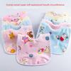 Cartoon Baby Cotton Bib - Washable, Concealed Button Design for Newborns and Children