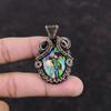 Fiesta Kingman Turquoise Pendant Multi Copper Turquoise Pendant Copper Wire Wrapped Pendant Gemstone Jewelry Handmade Pendant Copper Jewelry