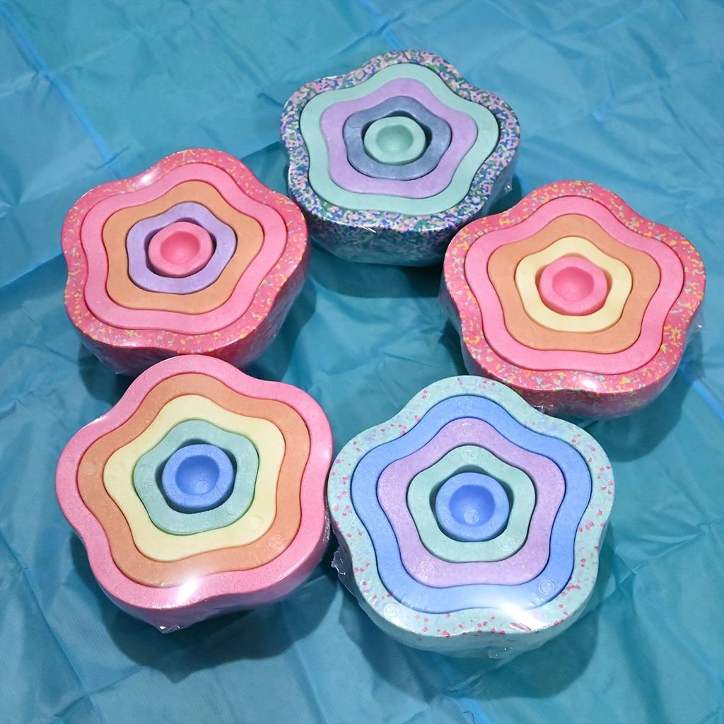 Kids Balance Stepping Stones Sensory Toys for Toddlers, EPP Rainbow River Stones Set for Early Education and Balance Training