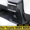 For Toyota RAV4 XA50 2019 2020 2024 2024 2024 2024 Hybrid ABS Car Interior Rear Armrest Air Outlet Trim Panel Pad Cover Sticker