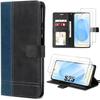 Protective Case - BOOLING - for Samsung Galaxy S25 - Two-Tone Leather Effect - Shockproof - 2 Tempered Glass