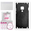 apgo Protective Skin Sticker for the Back+sides Compatible with Huawei Mate 20, Full Wrap Film, Foil, Vinyl - Pattern Black Leather