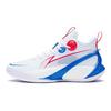LiNing Sonic 10 Youth Version Durable Breathable Mid-Top Basketball Shoes Kids Sneaker White Blue ABPS013-4