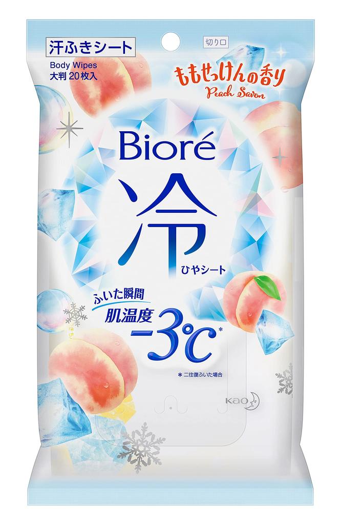Kao Biore Cold Sheets Peach Soap Scent 20 Sheets