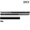 Universal 5PCS Car Racing Decals PVC Sticker Side Door Body Hood Rearview Mirror