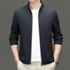 Genuine Men's Jacket Spring and Autumn New Style Mulberry Silk Business Casual Stand Collar Administrative Cadre Men's Jacket
