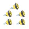 5 Pcs Pull Pin Spring Knob Black Yellow ABS Iron Wear Resistant Exercise Machines Pull Spring Knobs